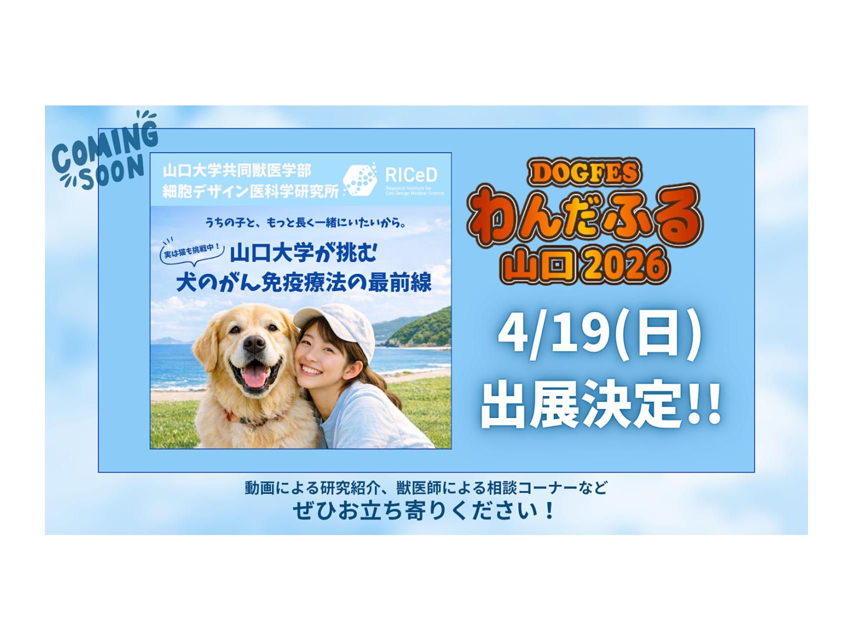 ＊ご案内＊4/19（日）「わんだふる」に出展します