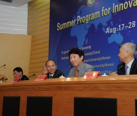 群山大学(韓国)の学長からの激励