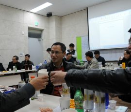 教員ミーティング後の歓迎会